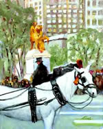 White Horse at the Plaza - Limited Edition Giclee